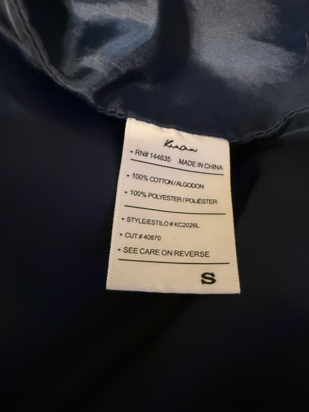 KanCan Navy Quilted Jacket - Small - Picture 9 of 10